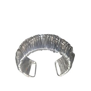 Silver Wire Wrapped Cuff Bracelet